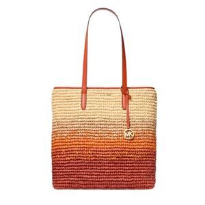 Michael Kors Women The Michael Bag Large Ombré Straw Shoulder Tote Bag Red Clay